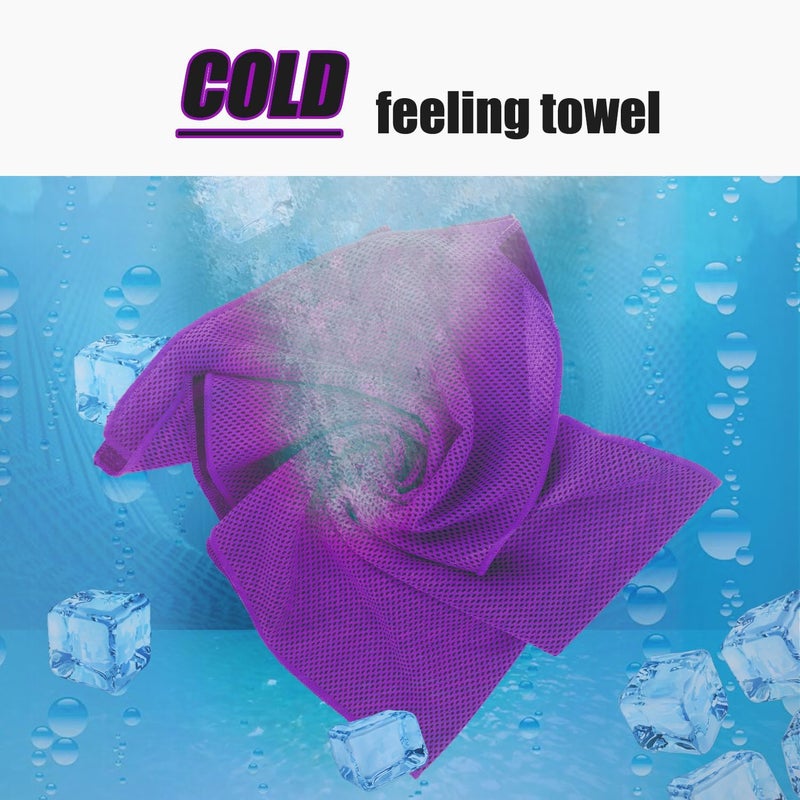 Biange Cooling Towels (40"x 12", Pack of 60) for Neck and Face, Cold Towel for Hot Weather, Sports, Workout, Fitness, Gym, Yoga, Golf, Pilates, Travel, Camping & More - Image 4